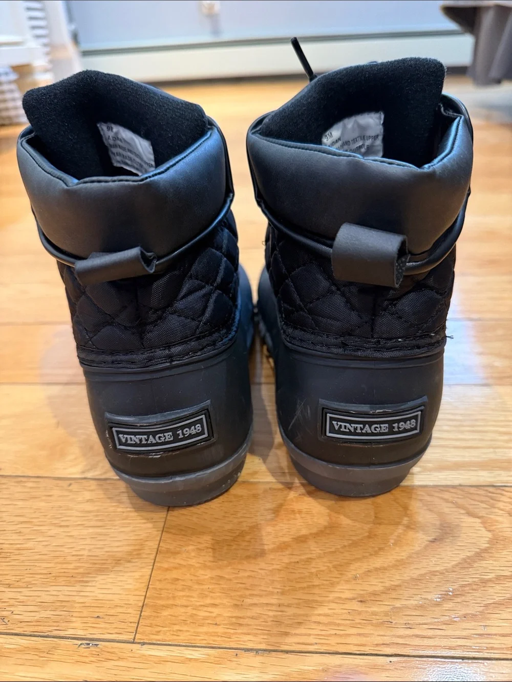 Weatherproof Men's Black Waterproof Duck-Style Winter Boots SZ 9